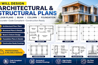 design architectural structural plans floor plans beam column foundation