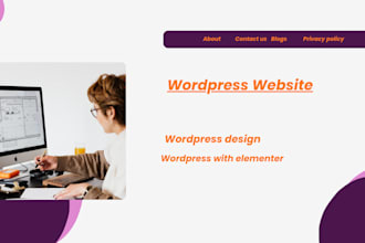 design and develop wordpress with elementer