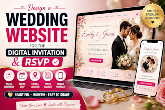 design a wedding website for the digital invitation and rsvp