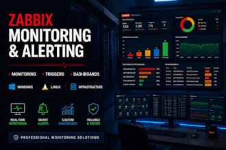 configure zabbix monitoring, alerts and dashboards