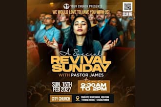 design church flyer, event flyer and church poster