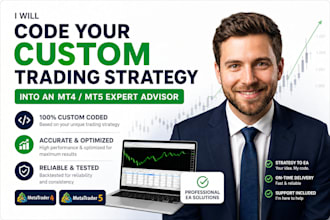 code your custom trading strategy into mt4 mt5 expert advisor