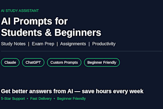 create ai prompts for study notes, exams and assignments