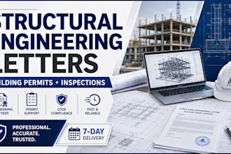 prepare professional structural engineering letters for building permits