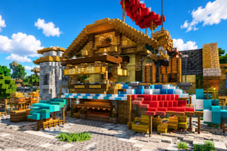create custom minecraft building, house, spawns, maps and lobbie