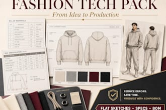activewear tech pack sportswear tech pack fashion tech pack clothing design