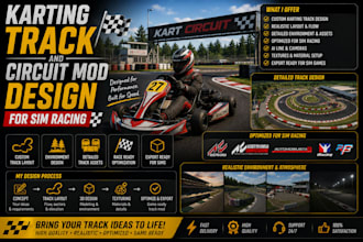 do karting track and circuit mod design for sim racing