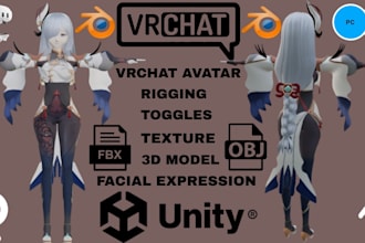 rig and optimize a custom vrchat avatar for PC and quest