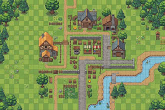 create top down pixel art tileset game art tile map sprite sheet game animation