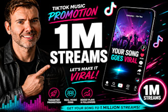 promote your music to 50m tiktok music lovers and influencer, with tiktok follow