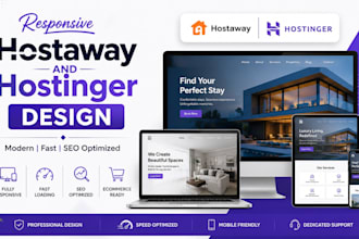 design or redesign your hostinger website, hostaway website