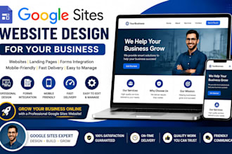 design a google sites website, landing page forms integration for your business