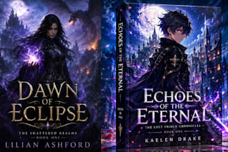 design mystery, anime fantasy book cover, romance, minimalist book cover design