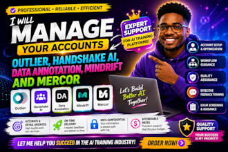 help in design and ai training in outlier and handshake accounts for you UK, US