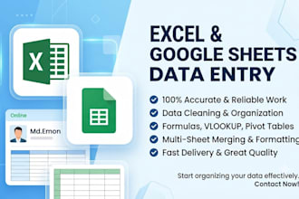 do fast excel and google sheets data entry