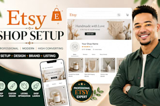 setup your etsy store, etsy shop setup, etsy listing and branding etsy store SEO