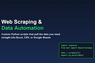 build a custom web scraper or data automation script