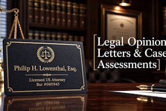 draft a premium legal opinion letter and case assessment