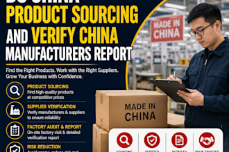 do china product sourcing and verify china manufacturers report