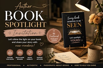 do author book spotlight invitation