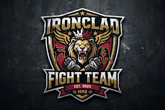 design a powerful MMA logo for your team