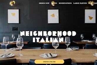 design squarespace restaurant website with online menu ordering and reservations