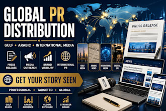 distribute your PR on gulf news, al jazeera, rt arabic and hespress