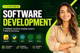 build custom ai web application, ai software, ai website as software developer