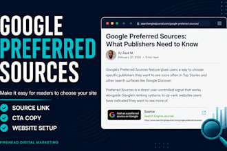 add a google preferred sources button to your website