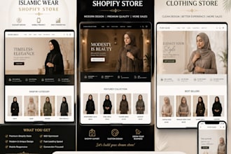 abaya website, islamic clothing shopify store, hijab store