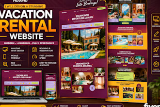 build a vacation rental, vacation website, airbnb website