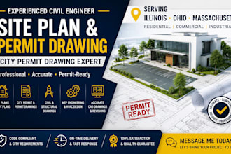 civil engineer site plan and permit drawing city permit drawing illinois ohio ma