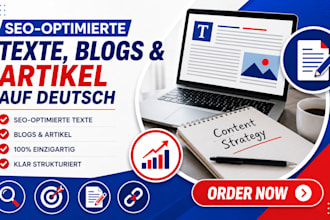write german articles, website content and blog posts