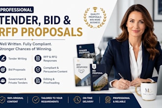 write professional tender bids, proposals and rfp responses
