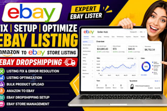 fix setup optimize ebay listing amazon to ebay store listing ebay dropshipping