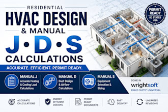 design residential hvac and perform manual j d s calculations heat loss