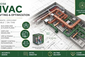create a clean and accurate hvac layout for a small residential