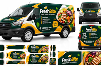 design custom car wrap design, van wrap,vehicle wrap design and vehicle branding