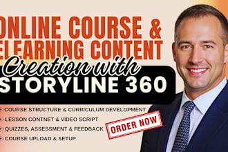 create elearning course, articulate storyline 360, elearning training course