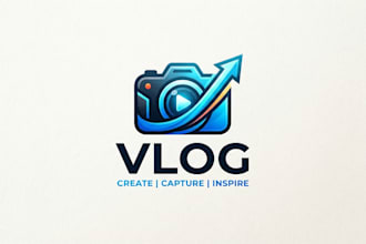 design a creative and modern vlog logo