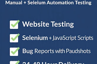 do manual and selenium automation testing with js