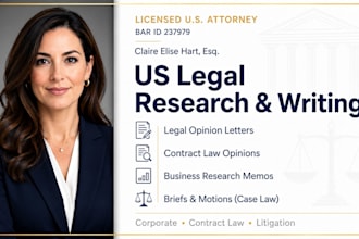 do legal research and legal writing for a corporate business law memo