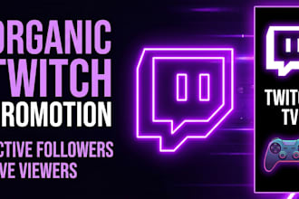 promote youtube live stream kick live stream or twitch live stream promotion