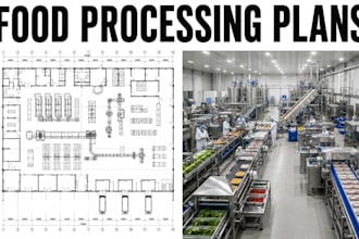 design food processing plant floor plans industrial blueprint package cad