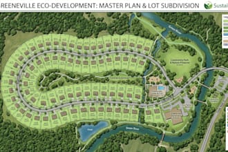 design a real estate map, property site plan, lot subdivision, plot plan,
