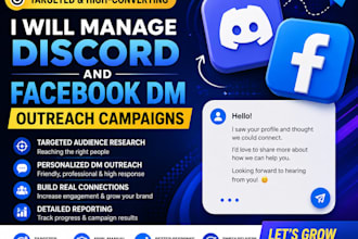 manage targeted discord and facebook dm outreach campaigns