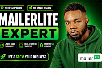 create mailerlite newsletter, workflow and landing page