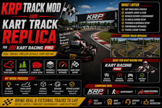 krp track mod and kart track replica for kart racing pro