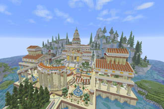 build custom minecraft map server fantasy world spawn lobby as minecraft builder
