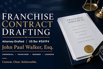 write professional franchise business agreements and